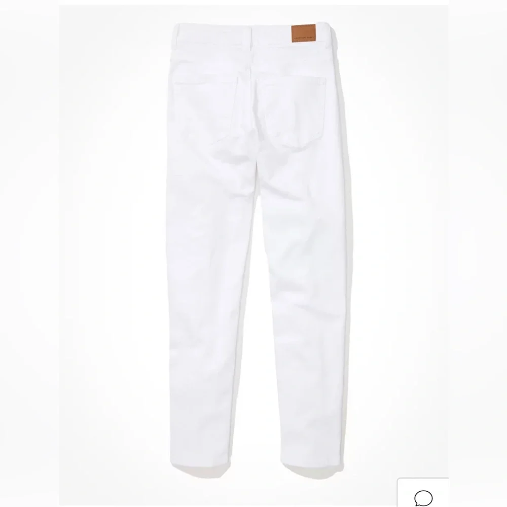American Eagle Outfitters White Stretch Mom Jeans - Picture 3 of 6
